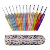 13Pcs Crochet Hook Metal Crochet Needle for Crocheting Yarns Ergonomic Handle Crochet Hook Set Crochet Needle Set