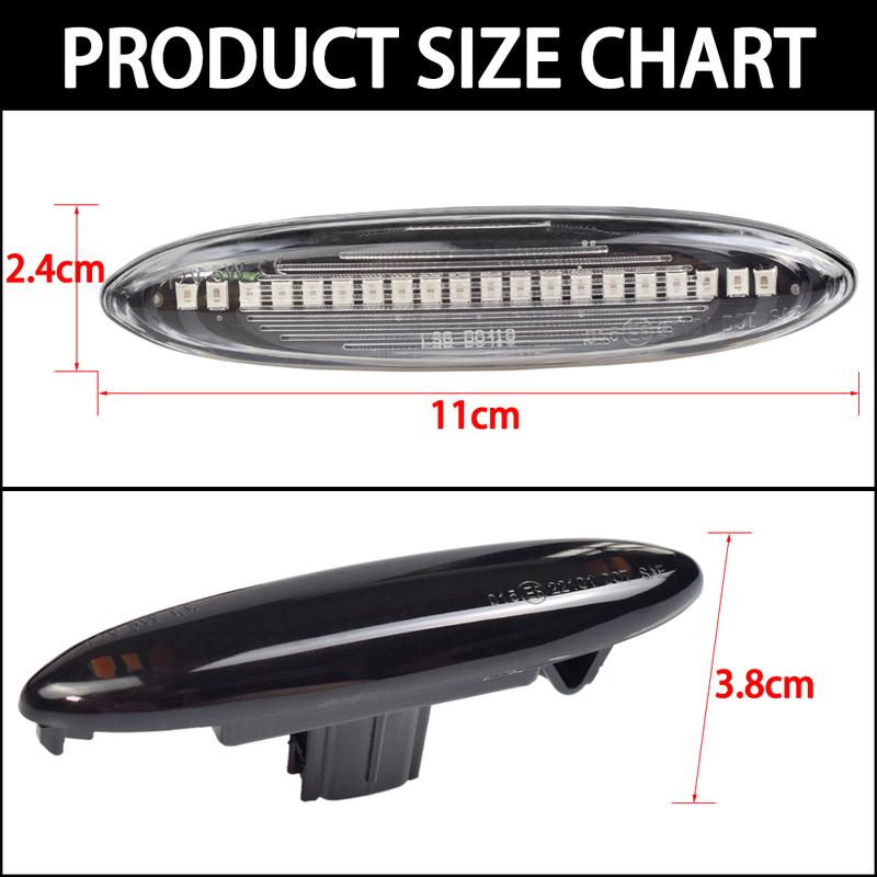 2pcs LED Flowing Turn Signal Side Marker Light For Lexus IS250 IS350 SC430 E350 Toyota Mark X Crown UZZ40 Highlander Camry ACV40