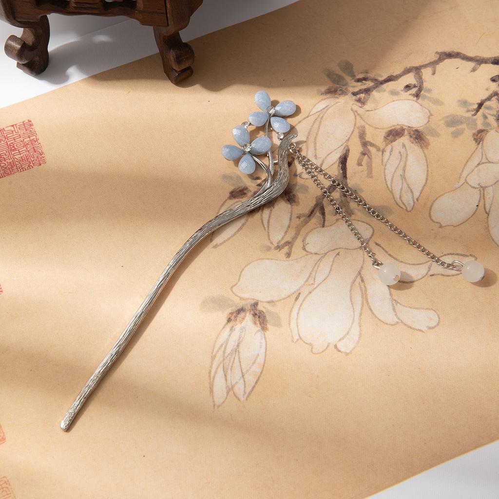 Antique Hair Accessories Women'S High-End Pearl Pendant Fringed Hairpin Hanfu Hairpin Retro Cheongsam Headdress