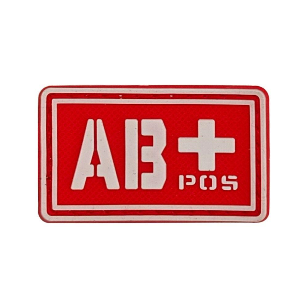 PVC Glue Stamp Blood Type Magic Sticker Embroidered Patch Emergency Armband  Helmet Decoration