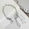 Women Niche Clavicle Chain Trendy Sweet Cool Floral Fringed Choker Personalized Versatile Daily Fashion Neck Accessories