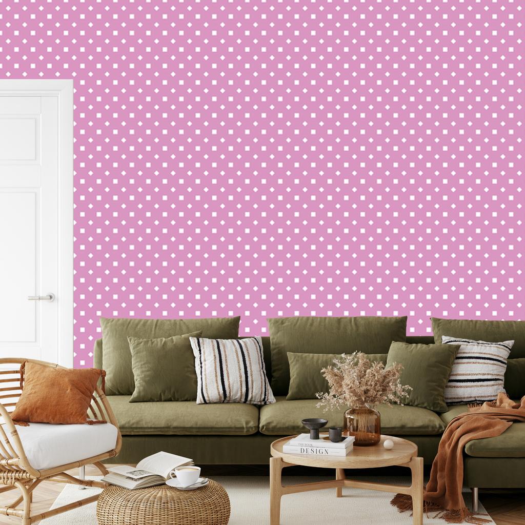 Soft Dots Wallpaper, Powder Pink for Living Room and Bedroom 50x1000