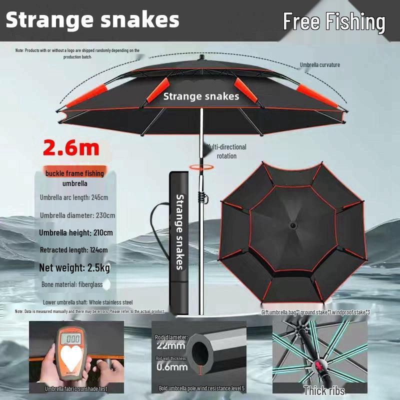 Universal Heavy-Duty Outdoor Fishing Umbrella – Large, Thickened Sunshade & Rain Protection