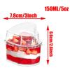 10/20/30Pcs Disposable Transparent Plastic Mousse Cup Mini Heart Shaped Pudding Dessert Cup For Hotel Party And Sweet Shop