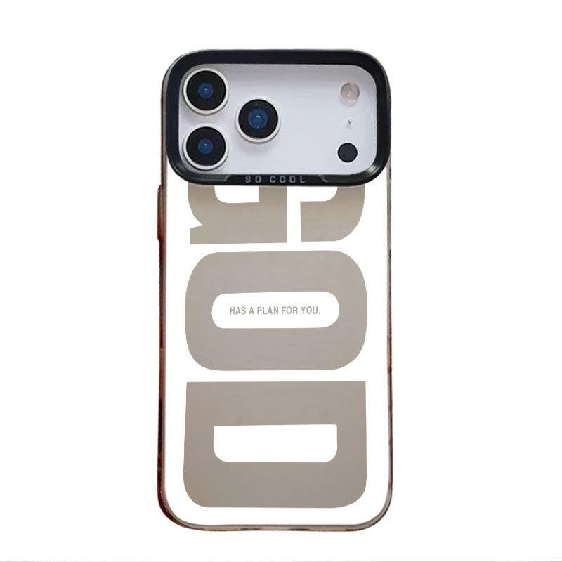 God Letter Print Creative Retro Hard Protective Phone Case For Apple Iphone