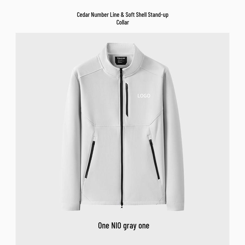 NIO Men s Waterproof Soft Shell Jacket with Stand Collar and Custom Logo for Team Workwear L