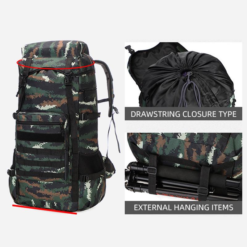 70L Travel Bag Tactical Backpack Hiking Bag Army Backpacks Travel Camping Backpack