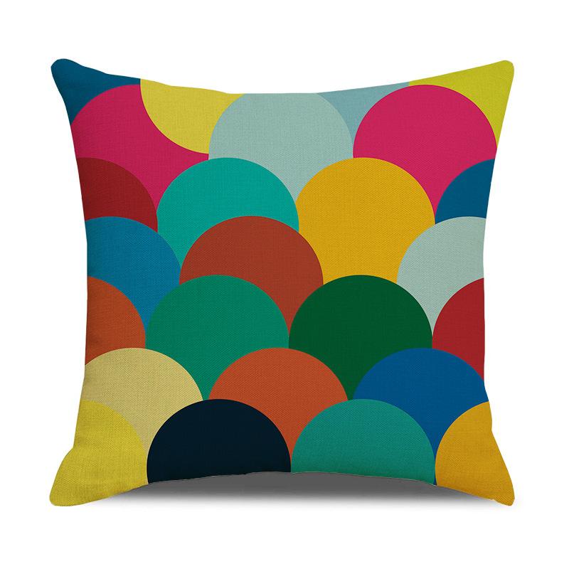 New Home Soft Decoration New Color Geometric Sofa Linen Pillow Cushion