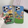 Cartoon Cute bear Phone Case For iPhone 16 15 17 Pro Air 11 12 13 14 Pro Max Plus Soft Ripple Silicone Cover Shell