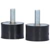 2 stk Vibrasjonsdempende Feste Gummiisolator for Luftkompressor Dieselmotor VD M10 25mm