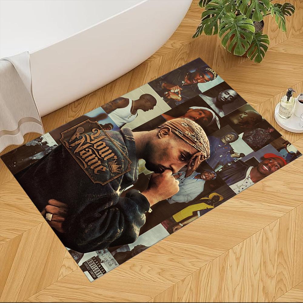 2pac Customize Your Name Carpet Perfect for Game Room Living Rooms Bedrooms Kitchen Antislip Carpet Decorate Offices Perfect Gift for Friends & Family