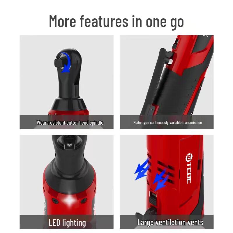 TEDE 12V Cordless Electric Ratchet Wrench CN plug (adapter included)