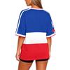 Womens Soccer Jersey V Neck Fan Shirt Y2K Style Short Sleeve Athletic Top Loose Fit Breathable Fabric