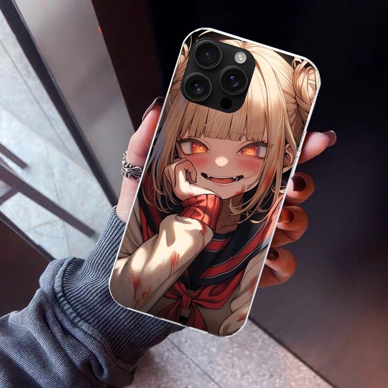 Himiko Toga My Hero Phone Case For iPhone 17 Air 11 13 Mini 14 15 Plus 16 12 Pro Max 16E SE 7 8 Pattern Soft TPU Back Cover  17