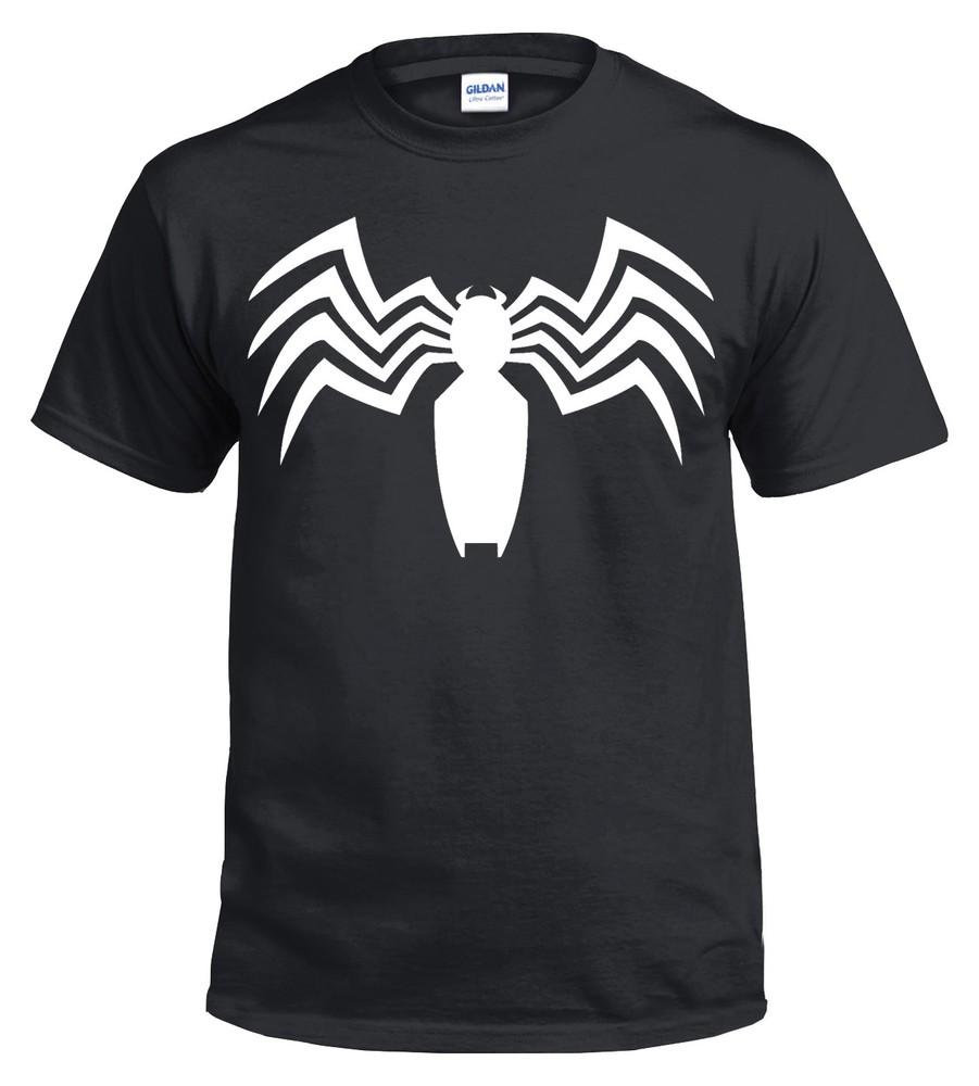 VENOM SPIDER T-Shirt Spiderman Games Marvel DC Deadpool Gym Top Xmas Gift Print