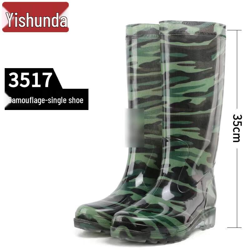 Yishunda Men s High-Top Anti-Slip Work Rain Boots