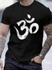 100% Cotton Yoga Om Outfit Spiritual Symbol Aum Meditation Ohm T-Shirt Women's Men's Graphic Tee, Causal Tops Fashion Tshirt