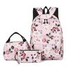 3 Piece Fashion Cute  Student School Bag, With lunch Box Bag,Lightweight Large Capacity Zipper Backpack Woman and Man, Unisex
