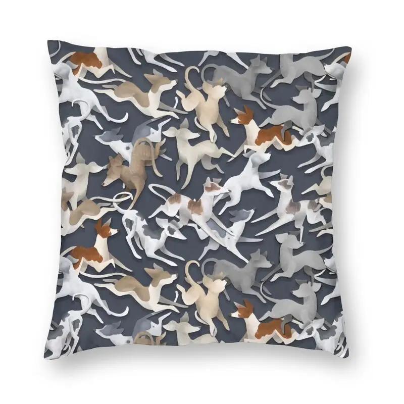 Cartoon Puppy Cushion Cover Sofa Home Decor Greyhound Square Pillow  Car    Moda