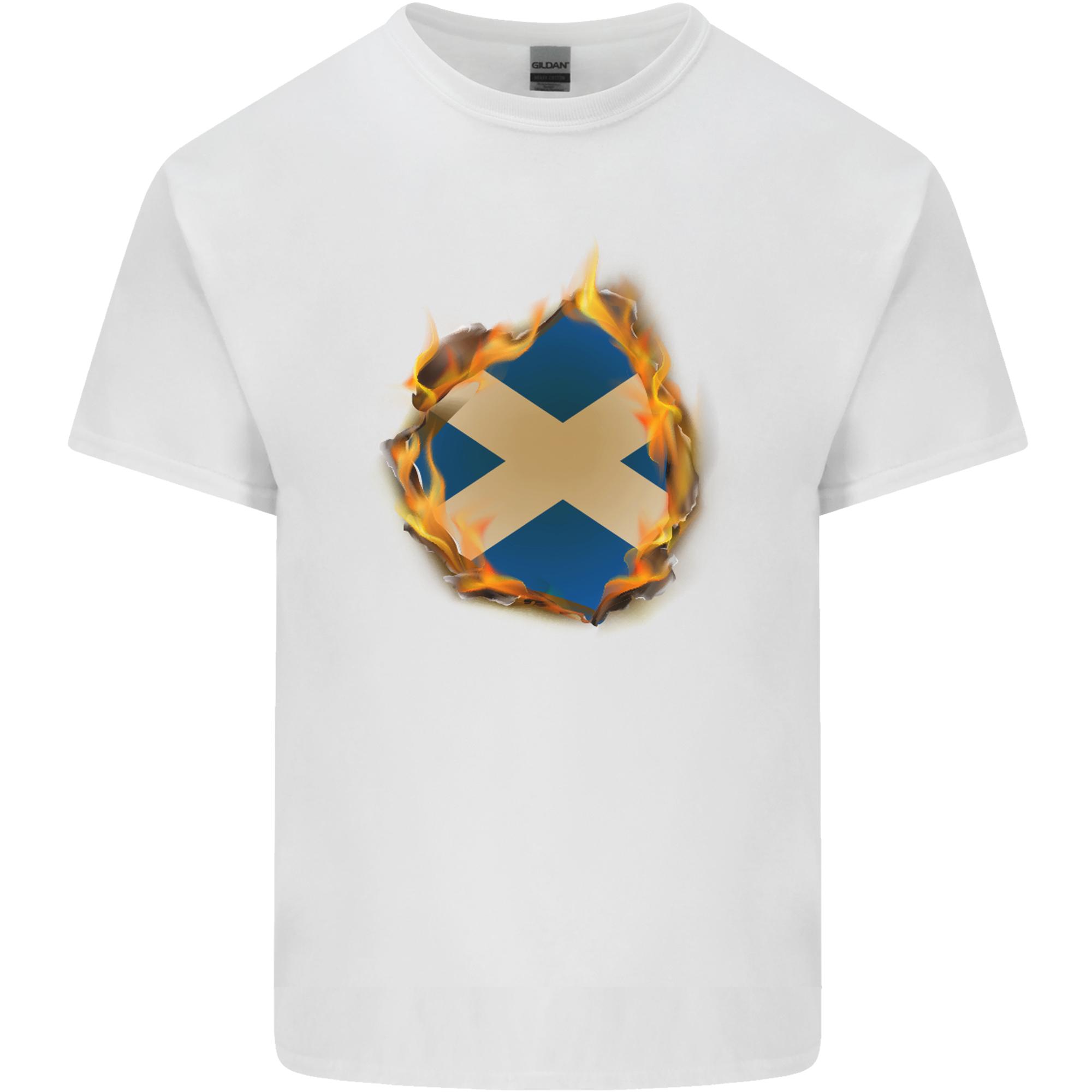 St Andrews Cross Scottish Flag Scotland Unisexs Light Cotton TShirt S
