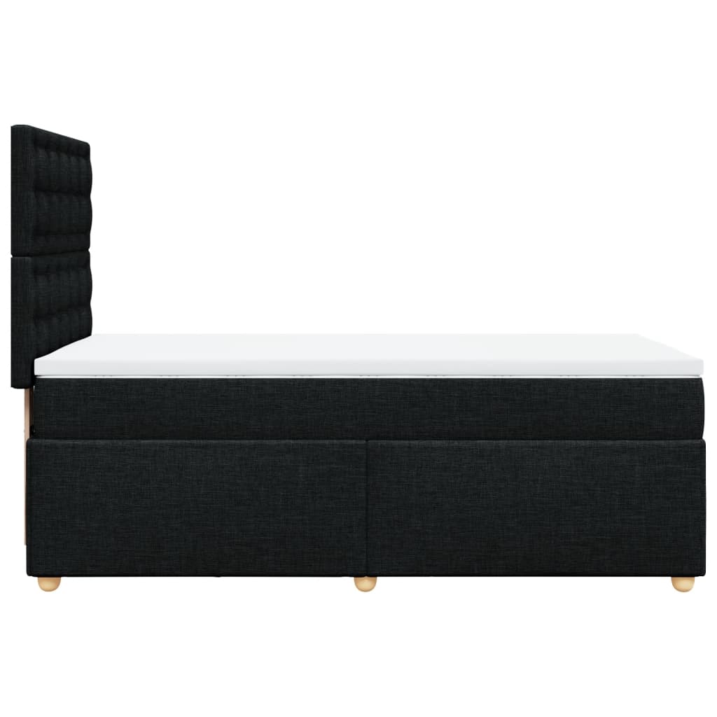 Box Spring Bed with Mattress Black 100 x 200 cm Fabric