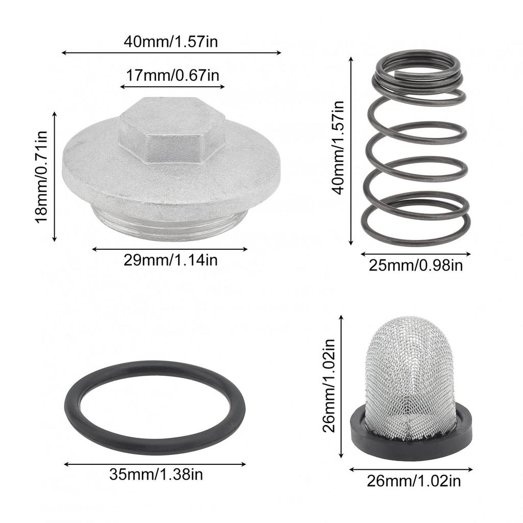 Aluminum Alloy Oil Pan Screw Kit GY6 50cc 125cc 150cc Oil Drain Plug for QMB139 157QMJ Engine / Scooter Moped