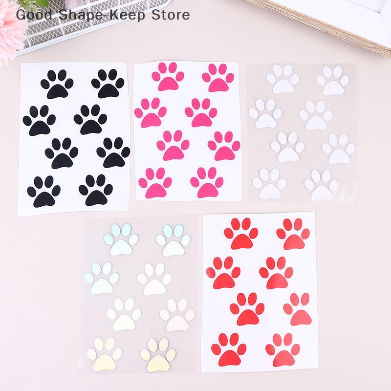 Road Bike, E-Bike, MTB Decor with Reflective Cat Paw Stickers; Vinyl Decals for Bicycle Bodies and Moto Helmets Accessories