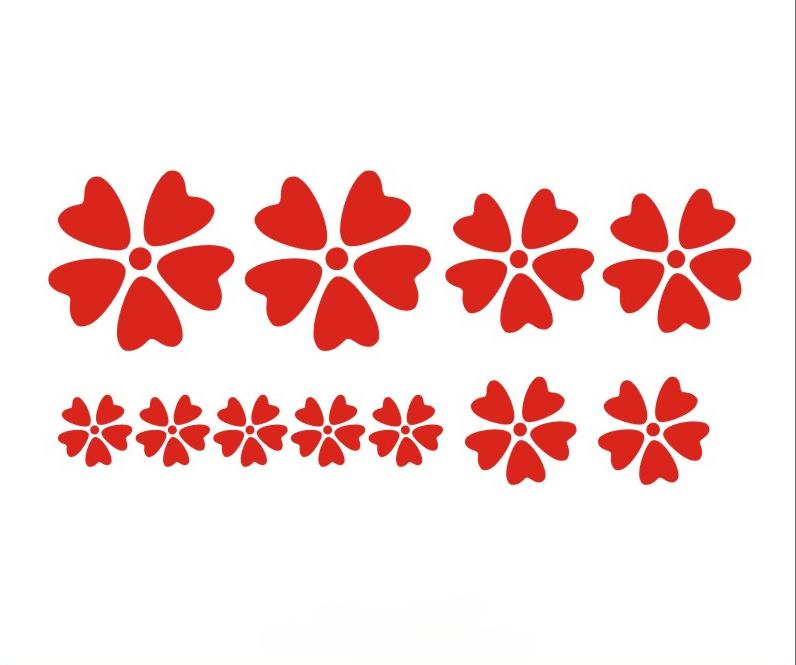 11pcs Sakura Car Stickers DIY Auto Fender Body Bumper Cover Scratch Decoration Flower Vehicle Accessories Durable Vinyl Decals