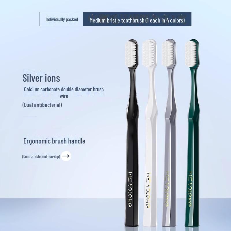 

Мужская зубная щетка Hefengyu средней жесткости, 2 шт. в упаковке: Прочные маленькие головки для взрослых