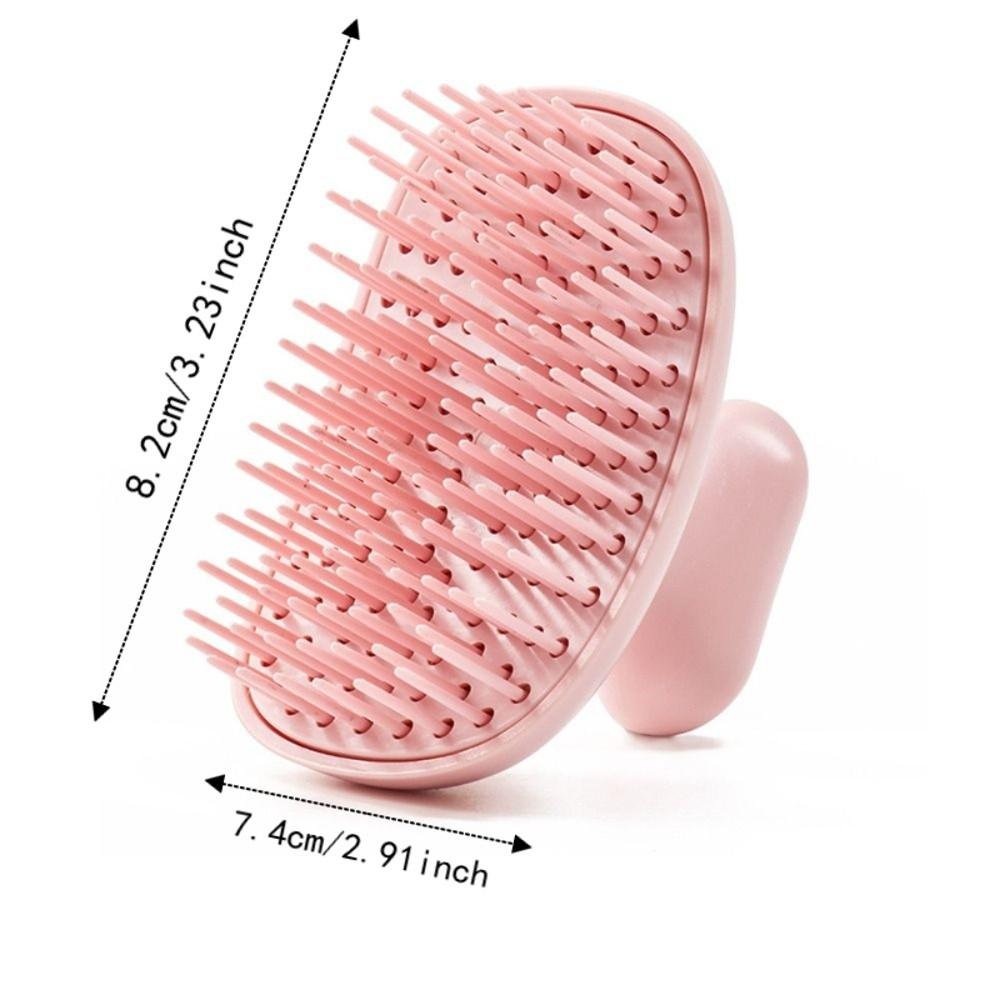 Soft Silicone Shampoo Brush Dandruff Removal Head Scalp Massager  Travel Use