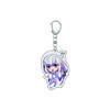 55MM Anime Re:ZERO - Iniziare la Vita in un Altro Mondo Portachiavi Natsuki Subaru Emilia Portachiavi Piastra Modello Acrilica Regali di Natale
