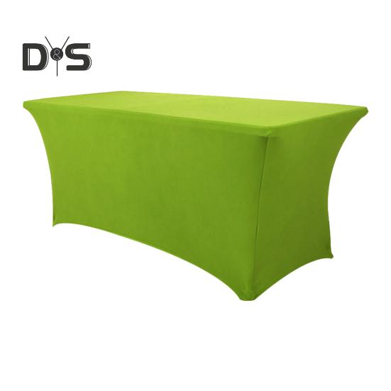 Stretchy Table Cover Fitted Rectangle Solid Color Table Cloth Polyester Fabric Anti-Wrinkle Washable Table Cover for Indoor Outdoor Party Banquet