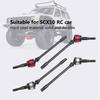 4 Pcs Remote Control Model Accessory Parts Hard Steel Front Axle Drive Shaft for SCX10 RC Car