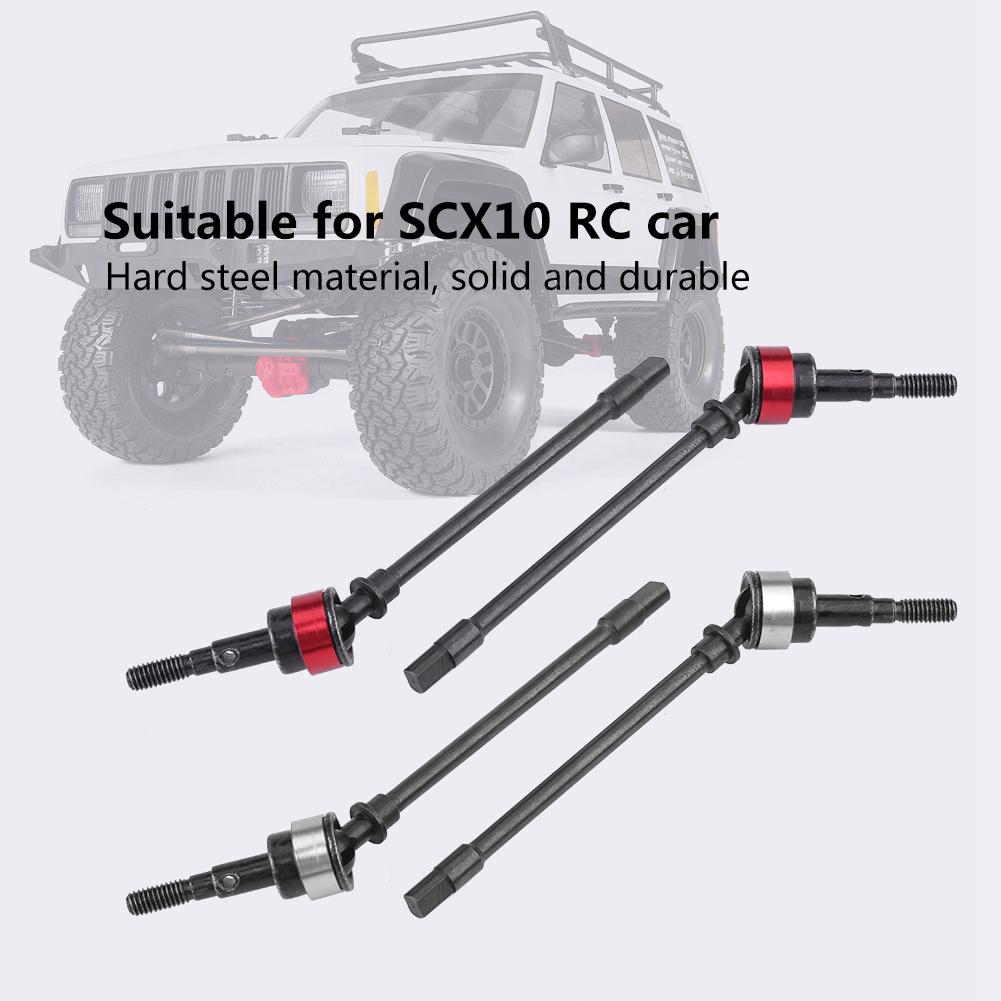 4 Pcs Remote Control Model Accessory Parts Hard Steel Front Axle Drive Shaft for SCX10 RC Car