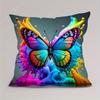 4pcs Butterfly Rose Art Theme Digital Printing Pillow Cover Short Plush Suitable Living Rooms Bedrooms Sofas Throw Cushion Cover