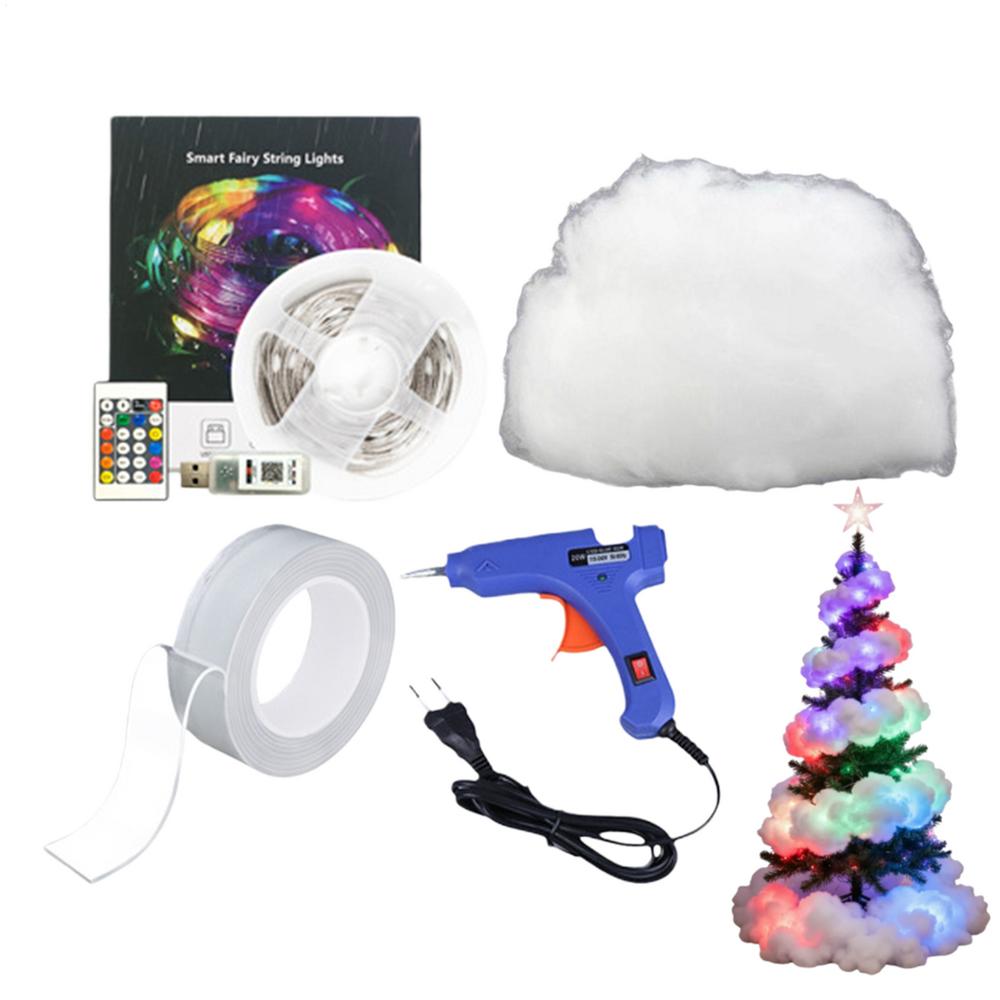 

Christmas Tree Lights Indoor 16.4ft Waterproof Cloud Multi-Mode Fairy String Lights Christmas Decorations for Living Room