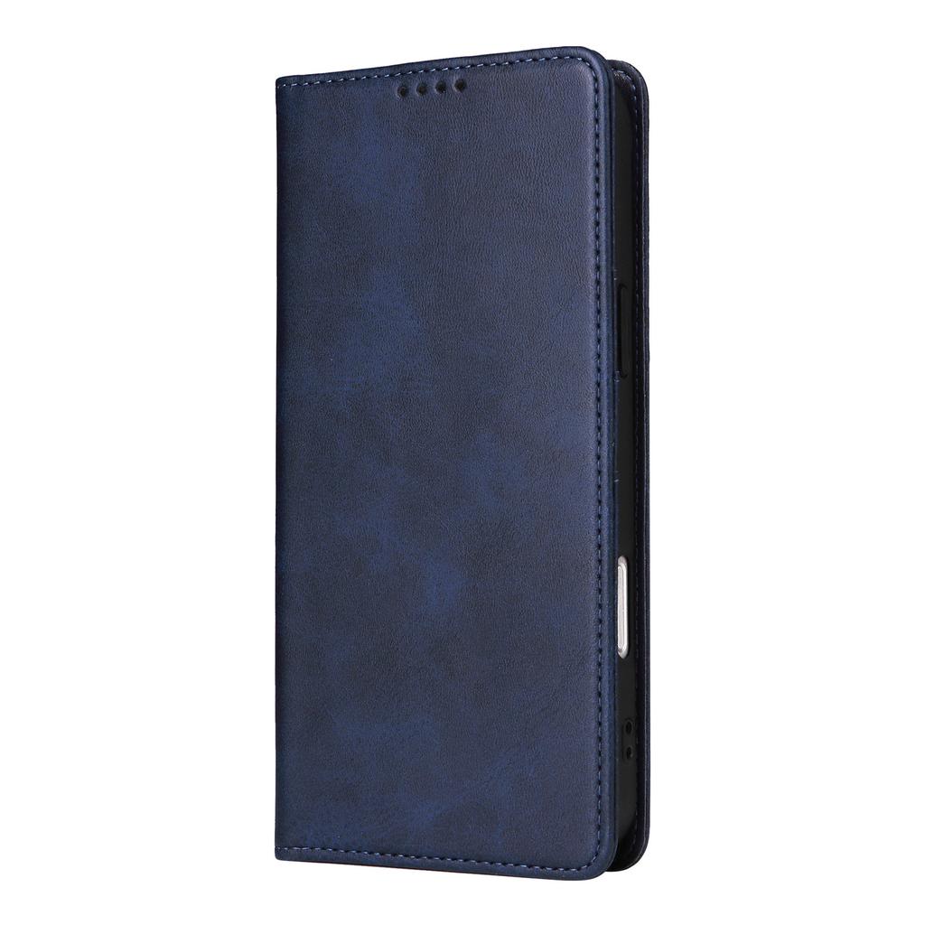Applicable To iPhone16 Mobile Phone Leather Case 15Pro Solid Color Leather Pattern Card Wallet Magnetic Protective Case 14plus