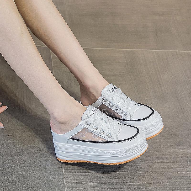 

Модные дышащие 8 см натуральная кожа женская повседневная обувь белые туфли на платформе танкетка скрытый каблук белые туфли массивные кроссовки для скейтборда 39 чёрный