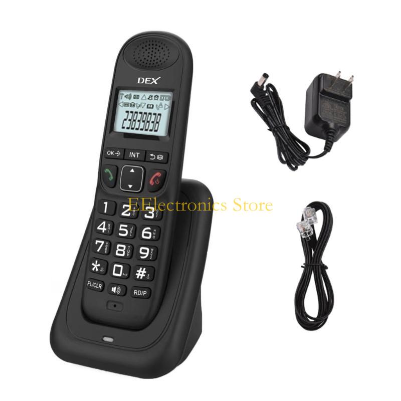 B03C D1003 Digital Cordless Phone for Business Offices Home Handheld Phone Low Radiation with LCD CallerID Storage Redials