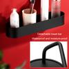 5303 30cm Bathroom Toilet Space Aluminum Storage Rack with Towel Hanging Rod