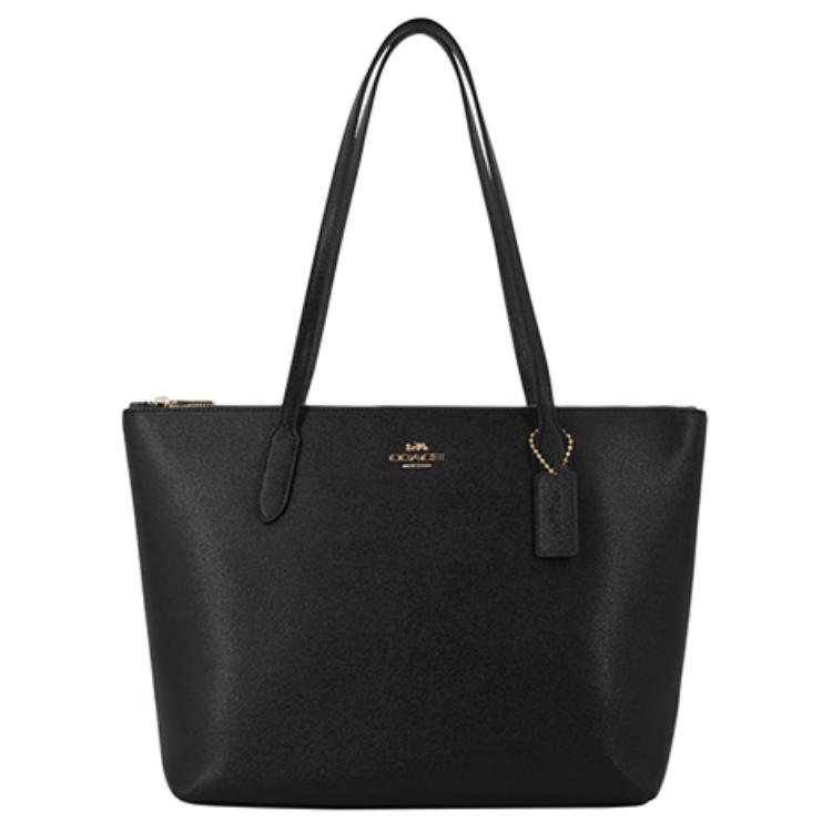 

Coach Zip Top Tote 30 Simple Tote Bag Women Tote Bags Black 4454-IMBLK Basic Set (Bag+Dust Bag)