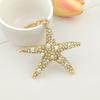 Keychain Pendant Rhinestones Inlaid Starfish Design Key Chain with Lobster Clasp Bag Charm Backpack Accessory