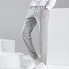 Li Ning Plain Breathable Straight Leg Sports Pants Men Bottoms Gray AKLT441-1