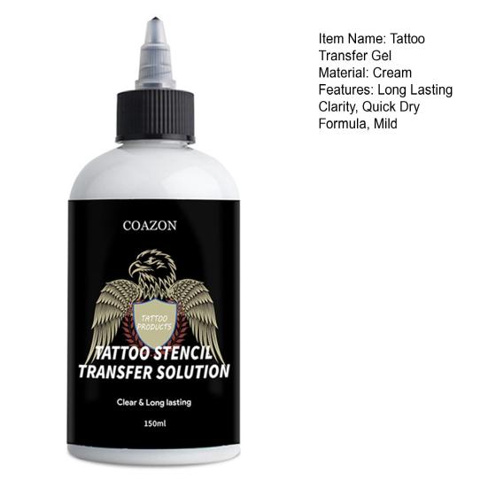 Yousheng 150ML Tattoo Transfer Gel Long Lasting Clarity Quick Dry Mild Formula Natural Ingredient Safe To Use Clear Tattoo Stencil Transfer Solution
