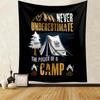 Camping Tapestry Camper Outing Accessories Fun Kids Room Club Man Cave Home Bedroom Wall Decor Backdrop