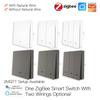 MOES NO Neutro No Condensatore Zigbee 3.0 Pulsante a Muro Wireless Interruttore Luce Intelligente Tuya Standard UE UK 1/2/3 Gang