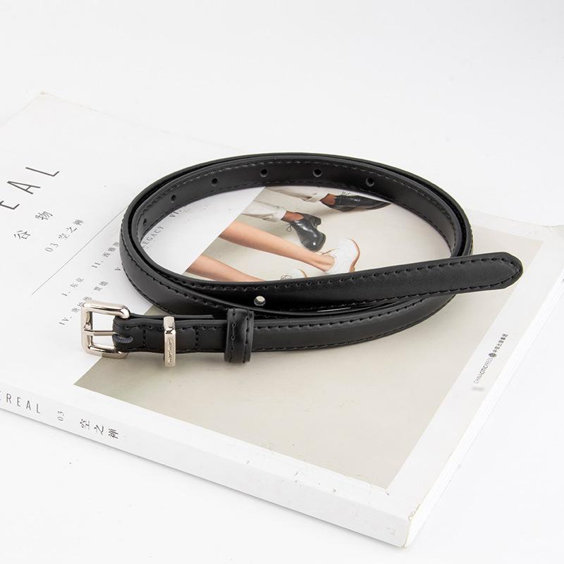 All-match Fashion Casual Student Women's Genuine Leather Belt with Jeans High-end Decoration Women's Thin Belt