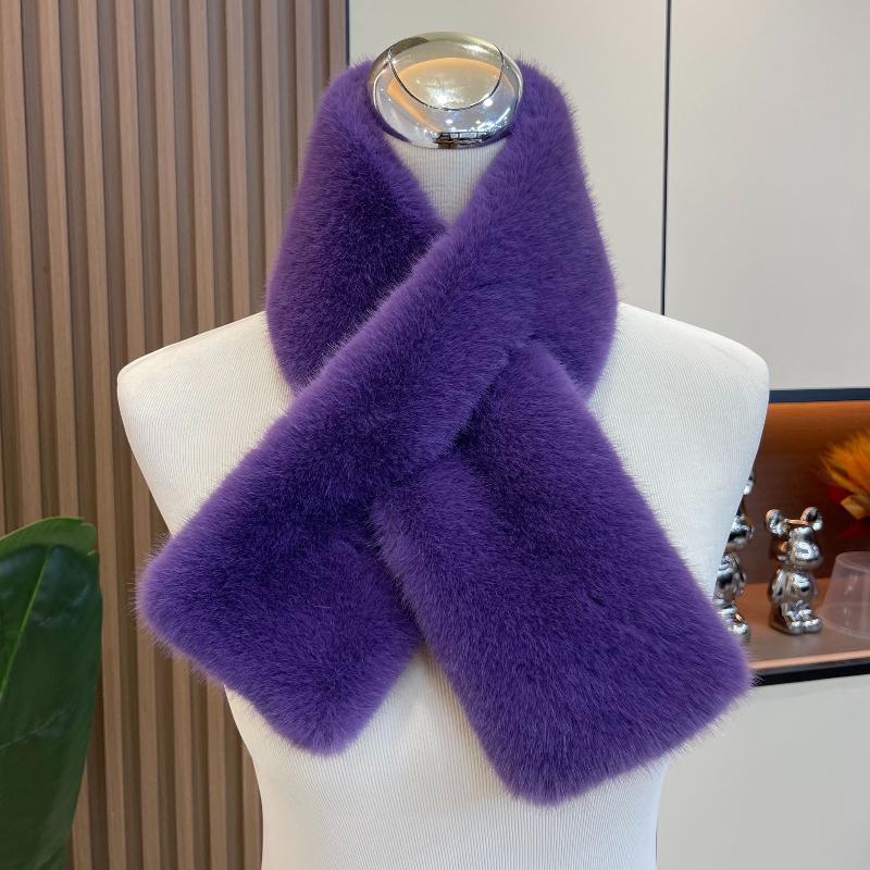 

Women Winter Scarf ,Double Sided Reversible Fleece Infinity Loop, Long Rectangle Wrap Cold Weather Neck Warmer Fashion Accessory фіолетовий