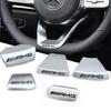 Car Metal Stickers Car Steering Wheel Emblem Badge For Mercedes Benz AMG W206 W204 W205 W212 W213 W221 W222 W223 W251 W464 GLE