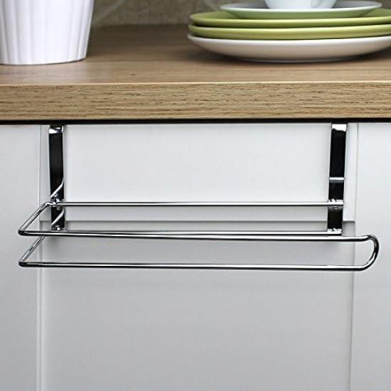 Kitchen Paper Hanger Under Cabinet Roll Towel Holder Stainless Steel Tissue Hanger Organizer Rack for Kitchen